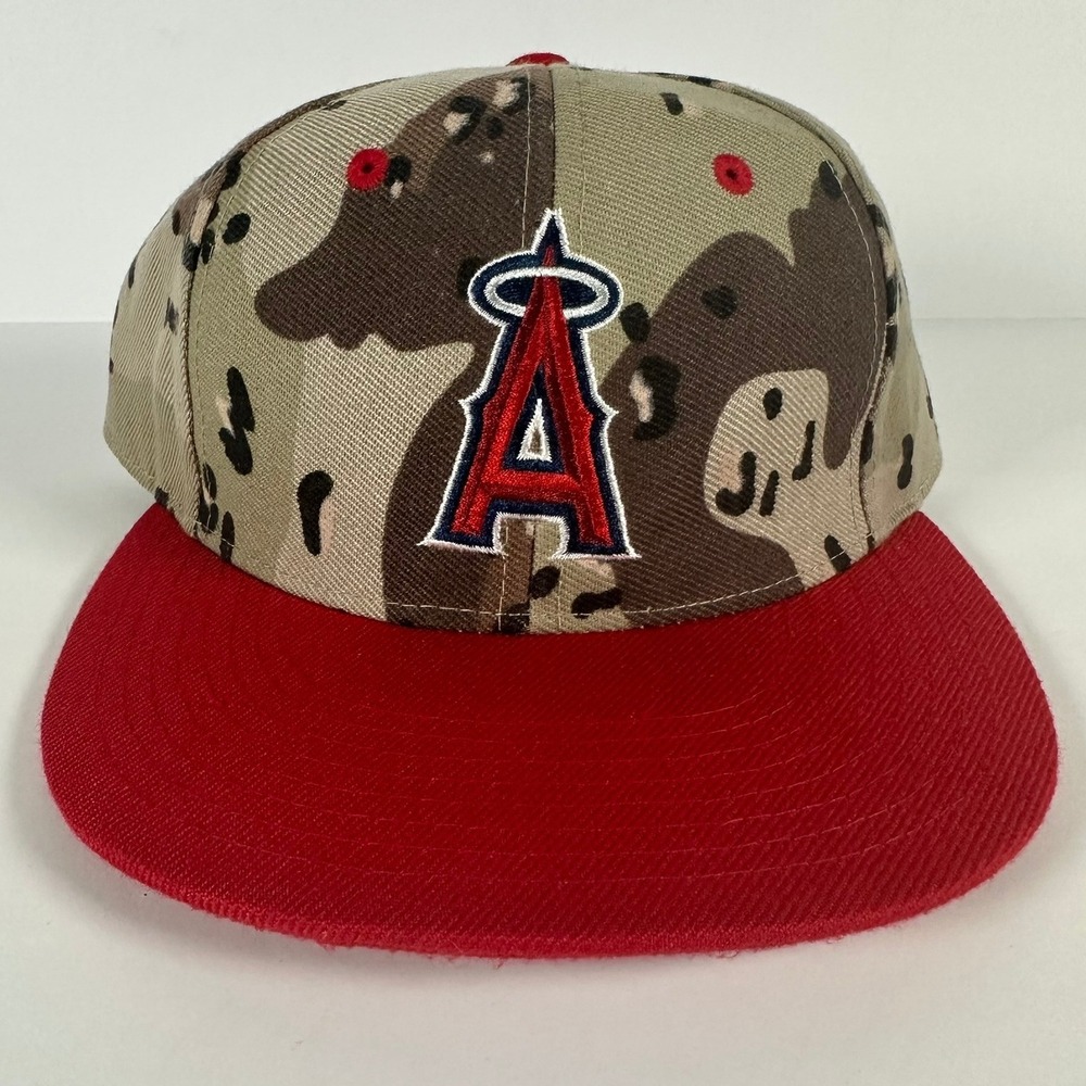 Anaheim Angels MLB Hat Camo Red Bill‎ State Farm Baseball Cap